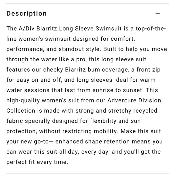 🔥🔥BILLABONG ☀️ A/Div Biarritz Long Sleeve Swimsuit - Picture 13 of 14